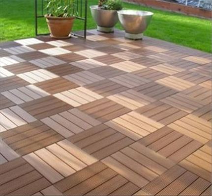 Зерно опциональные синтетические WPC DIY кровельные плитки для наружного напольного декора в пользовательской длине