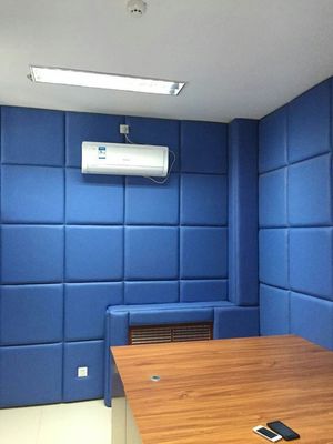 Декорация помещений для совещаний Квадратный край стекловолокнистый акустический стенный панель огнеупорный класс B2