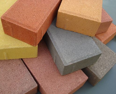 Подходит для парковочных площадок и общих полос коричневый водопроницаемый кирпичный / блочный тротуар