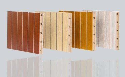 Квадратные красочные деревянные акустические стеновые панели для украшения и поглощения звука